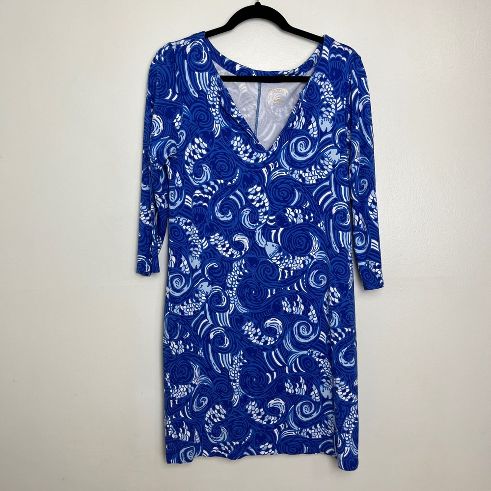 Lilly‎ Pulitzer Sophiletta UPF 50+ Blue Grotto So Offishal Sz Large - Picture 2 of 6